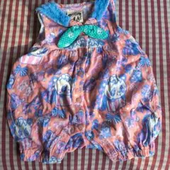 グラグラ　パンダ柄ロンパース フリル付き　 未使用