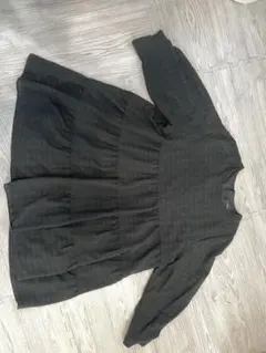 ティアードチュニック　ブラック トップス Fサイズ