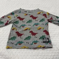 恐竜柄グレーTシャツ 95cm