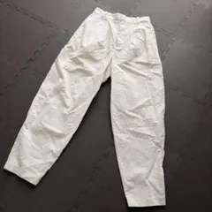 ユニクロ　リネンブレンド バレルレッグパンツ　Sサイズ　白　オフホワイト　麻