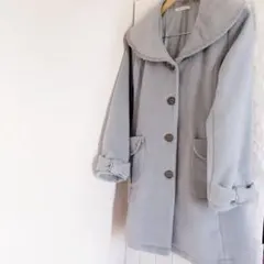 【美品】axes femme アクシーズ　レース フリル コート ベルト付き