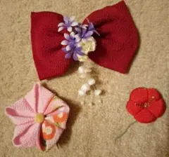 ちりめん和装小物　髪飾り