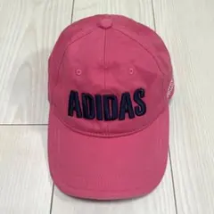 ADIDAS ピンクキャップ ネイビーロゴ