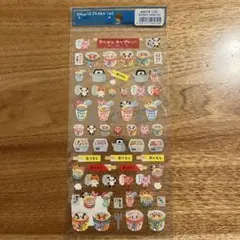 平成レトロ　カミオジャパン　シール　アニマルカップメン　うさぎ　ハムスター