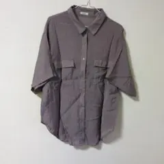 dearful 半袖ブラウンシャツ LL