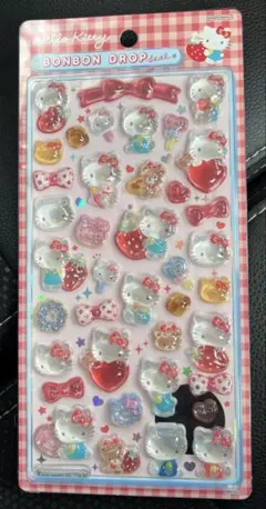 公式 正規品 ハローキティ 赤 サンリオ ボンボンドロップシール 第2弾