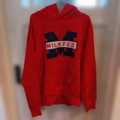 MILKFED. ミルクフェド プルオーバーパーカー レッド Fサイズ ゆったりのサムネイル