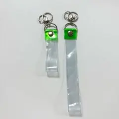 銀テープ 銀テープホルダー グリーン 簡単収納 キーホルダー 25mm幅