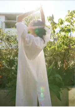 新品未使用　AK+1 フロントジップ　ワンピース　ホワイト　36