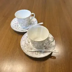 花柄ティーカップセット（2個）