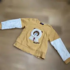 kids&kap クマトレーナー マスタード