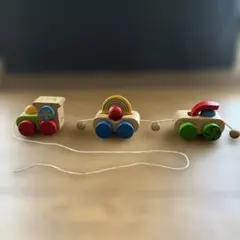 PlanToys 木製 プルトイ 列車 知育玩具のサムネイル