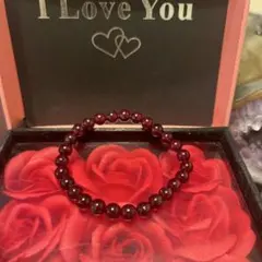 天然石ブレスレット　ロードライトガーネット