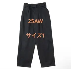 COMOLI 25AW サイズ1 ブラックデニム ベルテッドパンツ