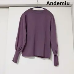 Andemiu パープル　フリーサイズ　ニットのサムネイル