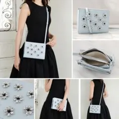 MERCURYDUO Flowerビジュ2wayミニBAG アイスブルーのサムネイル
