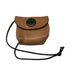 ⭐️287-IBIZA イビザ　レザー　ブラウン巾着型チャーム　チャーム