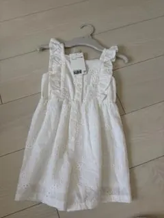 新品　H&M ベビー コットンロンパース　ホワイト 85cmのサムネイル