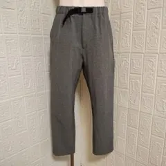 М　グレー スラックス ゴムウエスト ベルト付き