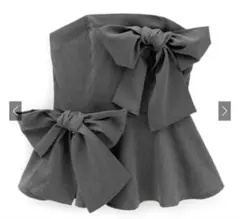 GRL ダブルストラップリボンフレアトップス[tg814]