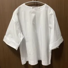 婦人　乾きやすい　ブロード五分袖ブラウス