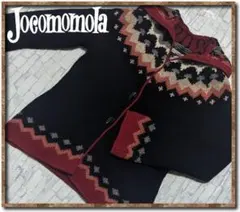 く*す様 ホコモモラ　フード付きニットカーディガン　黒