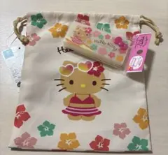 日焼けキティ　巾着　アクセサリーケース 2点セット