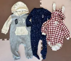 GAP フード付きロンパース3点セット
