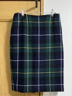 ユナイテッドアローズ チェック柄タイトスカート スリット入り