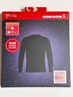 ユニクロ 超極暖ヒートテッククルーネックT ブラック S