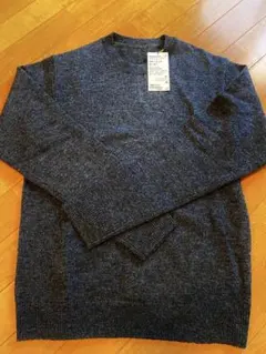 無印良品 洗えるウールミドルゲージクルーネック セーター チャコールグレー　Ｍ