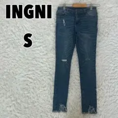 ♥INGNI♥ イング (S) フレイドヘムダメージスキニーデニムのサムネイル