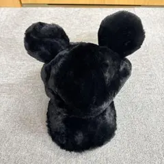 ミッキーマウス ファー　キャップ　耳付き帽子 黒