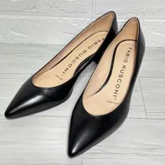 【極美品】ファビオルスコーニ パンプス ポインテッドトゥ 黒 23cm