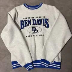 BEN DAVIS スウェット トレーナー グレー ブルー Mのサムネイル