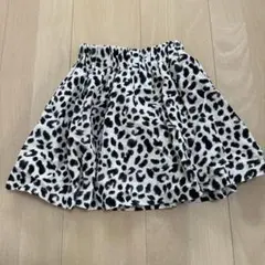 グローバルワーク　ヒョウ柄コーデュロイフレアスカート　L