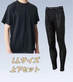 リライブシャツ 丸ネック & メンズ リライブ スパッツα 上下セット LL