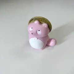 ぼんやり子だぬき 薄桃　ソフビフィギュア