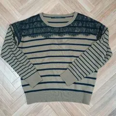 VECCA VECCA ストライプニットセーター 長袖