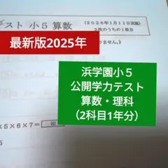 2026年最新】浜学園公開テスト小5の人気アイテム - メルカリ