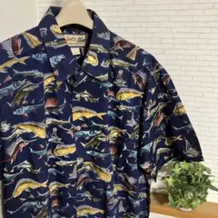 90s USA製 KAHALA フィッシュ 魚 総柄 アロハ 半袖 シャツ L - メルカリ