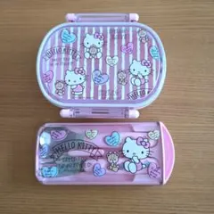 ハローキティ お弁当箱&フォークスプーンセット