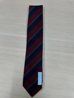 LES MUES 赤と紺のストライプネクタイ