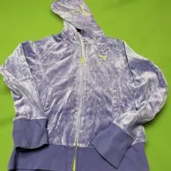 PUMA ベロア フード付きレディースパーカー　パープル　Mサイズ