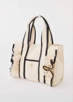 最安値♡新品♡ナイスクラップ ノベルティ フリル付き バッグ アイボリー