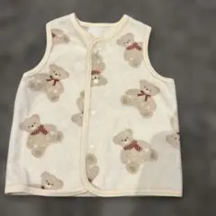 ベビーベスト クマ柄 50-70