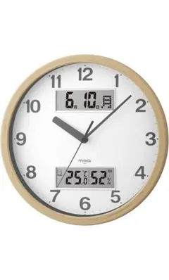MAG 掛時計 温湿度計 カレンダー表示付き