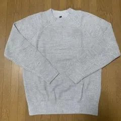 UNIQLO グレー リブ編みセーター