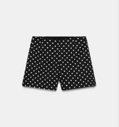 ZARA ドット柄 ショートパンツ 水玉 ブラック パンツ S ハイウエスト