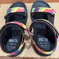 BREEZE ブリーズ キッズサンダル 21cm タイダイ柄